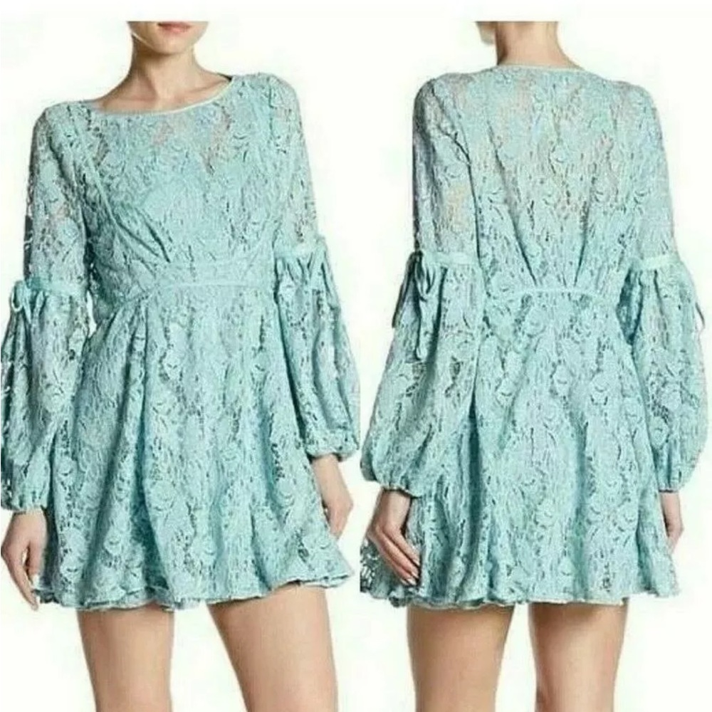 Free People Baby Blue "Ruby" Mini Dress